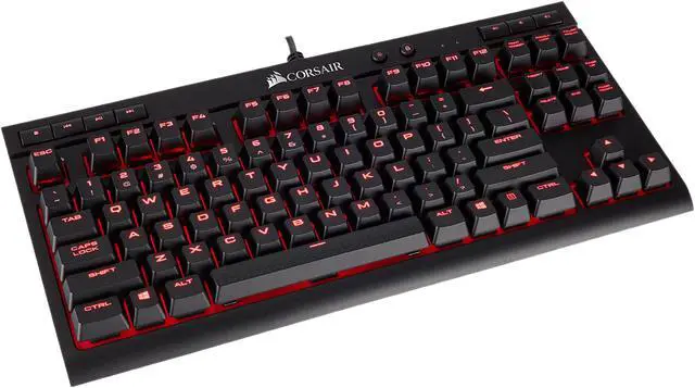 Alt view image 4 of 6 - Corsair Gaming K63 Compact Mechanical Keyboard, Backlit Red LED, Cherry MX Red