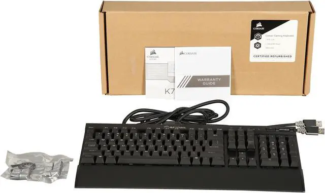 Alt view image 5 of 5 - Corsair Certified CH-9101022-NA Gaming K70 LUX Mechanical Keyboard, Backlit Red LED, Cherry MX Brown, NA