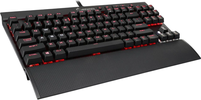 Main image of Corsair Certified CH-9110010-NA Gaming K65 LUX RGB Mechanical Keyboard, Backlit RGB LED, Cherry MX Red, NA