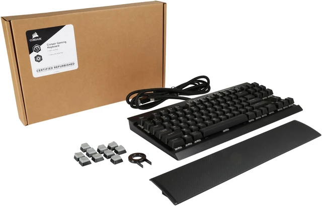 Alt view image 5 of 5 - Corsair Certified CH-9110010-NA Gaming K65 LUX RGB Mechanical Keyboard, Backlit RGB LED, Cherry MX Red, NA