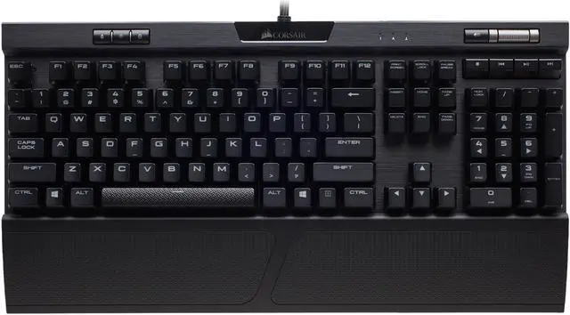 Alt view image 5 of 16 - Corsair K70 RGB MK.2 Mechanical Gaming Keyboard - USB Passthrough & Media Controls - Linear & Quiet - Cherry MX Red - RGB LED Backlit (CH-9109010-NA)