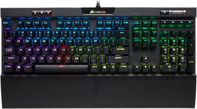 Alt view image 4 of 16 - Corsair K70 RGB MK.2 Mechanical Gaming Keyboard - USB Passthrough & Media Controls - Linear & Quiet - Cherry MX Red - RGB LED Backlit (CH-9109010-NA)