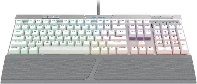 Alt view image 4 of 16 - Corsair K70 RGB MK.2 SE Mechanical RAPIDFIRE Gaming Keyboard - USB Passthrough & Media Controls - PBT Double-Shot Keycaps - Cherry MX Speed - RGB LED Backlit - White