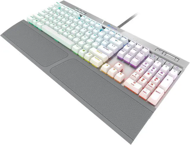 Alt view image 2 of 16 - Corsair K70 RGB MK.2 SE Mechanical RAPIDFIRE Gaming Keyboard - USB Passthrough & Media Controls - PBT Double-Shot Keycaps - Cherry MX Speed - RGB LED Backlit - White