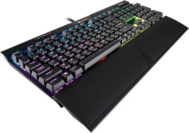 Alt view image 7 of 15 - Corsair K70 RGB MK.2 Mechanical Gaming Keyboard - USB Passthrough & Media Controls - Tactile & Quiet- Cherry MX Brown - RGB LED Backlit (CH-9109012-NA)