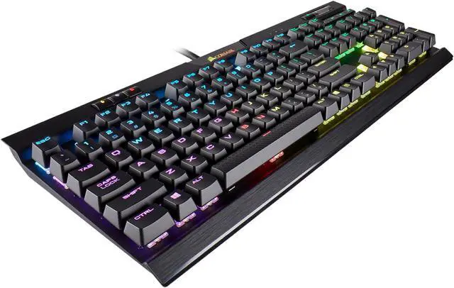 Alt view image 8 of 15 - Corsair K70 RGB MK.2 Mechanical Gaming Keyboard - USB Passthrough & Media Controls - Tactile & Quiet- Cherry MX Brown - RGB LED Backlit (CH-9109012-NA)