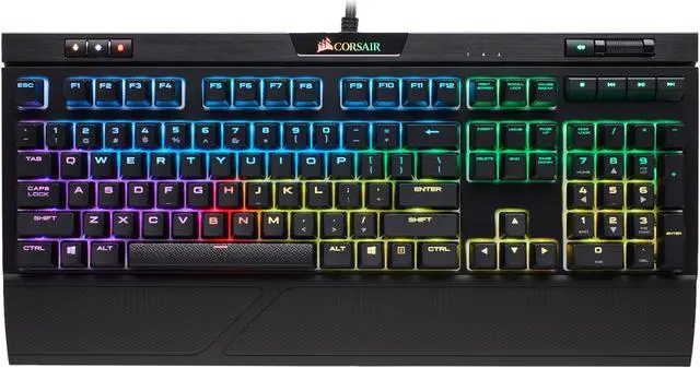 Alt view image 4 of 16 - Corsair STRAFE RGB MK.2 Cherry MX Red Mechanical Gaming Keyboard with RGB LED Backlit - CH-9104110-NA
