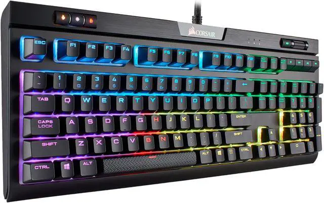 Alt view image 12 of 16 - Corsair STRAFE RGB MK.2 Cherry MX Red Mechanical Gaming Keyboard with RGB LED Backlit - CH-9104110-NA
