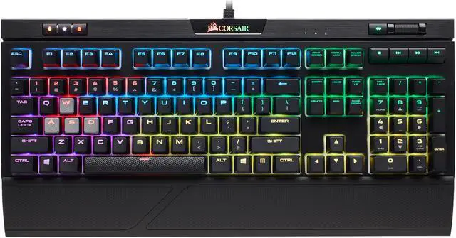 Alt view image 2 of 16 - Corsair STRAFE RGB MK.2 Cherry MX Red Mechanical Gaming Keyboard with RGB LED Backlit - CH-9104110-NA