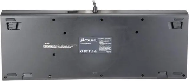 Alt view image 3 of 7 - Corsair Certified Refurbished STRAFE Mechanical Gaming Keyboard - Cherry MX Red Switch - Red LED Backlit - USB Passthrough - Linear and Quiet