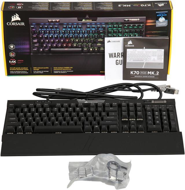 Alt view image 6 of 5 - CORSAIR K70 RGB MK.2 Mechanical Gaming Keyboard - USB Passthrough & Media Controls - Tactile & Clicky - Cherry MX Blue - RGB LED Backlit, CH-9109011-NA
