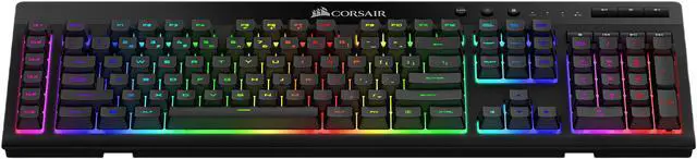 Alt view image 8 of 14 - CORSAIR K57 RGB Wireless Gaming Keyboard - <1ms response time with Slipstream Wireless - Connect with USB dongle, Bluetooth or wired - Individually Backlit RGB Keys, Black