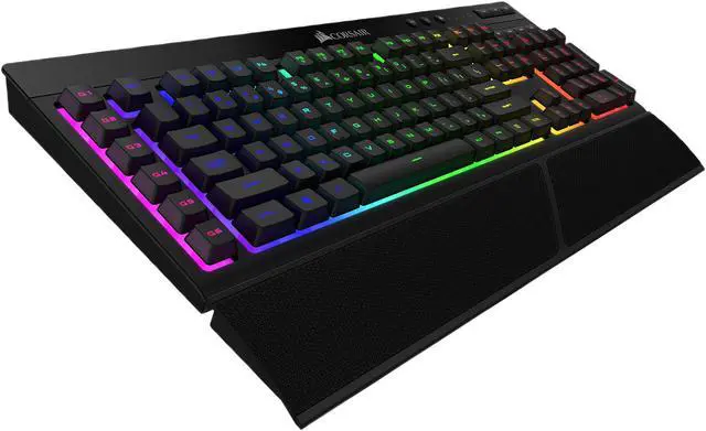 Alt view image 5 of 14 - CORSAIR K57 RGB Wireless Gaming Keyboard - <1ms response time with Slipstream Wireless - Connect with USB dongle, Bluetooth or wired - Individually Backlit RGB Keys, Black