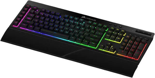 Alt view image 10 of 14 - CORSAIR K57 RGB Wireless Gaming Keyboard - <1ms response time with Slipstream Wireless - Connect with USB dongle, Bluetooth or wired - Individually Backlit RGB Keys, Black