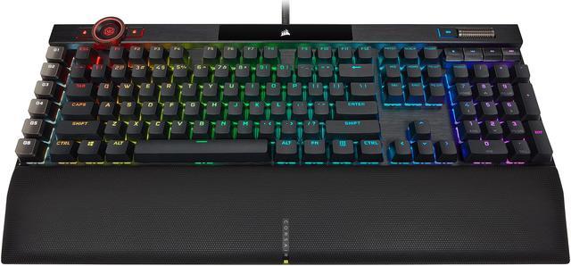 Alt view image 5 of 9 - Corsair K100 RGB Mechanical Gaming Keyboard - CHERRY MX SPEED RGB Silver Keyswitches - AXON Hyper-Processing Technology for 4x Faster Throughput - 44-Zone RGB LightEdge - PBT Double-Shot Keycaps