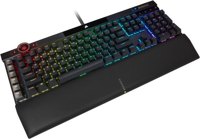 Alt view image 3 of 9 - Corsair K100 RGB Mechanical Gaming Keyboard - CHERRY MX SPEED RGB Silver Keyswitches - AXON Hyper-Processing Technology for 4x Faster Throughput - 44-Zone RGB LightEdge - PBT Double-Shot Keycaps