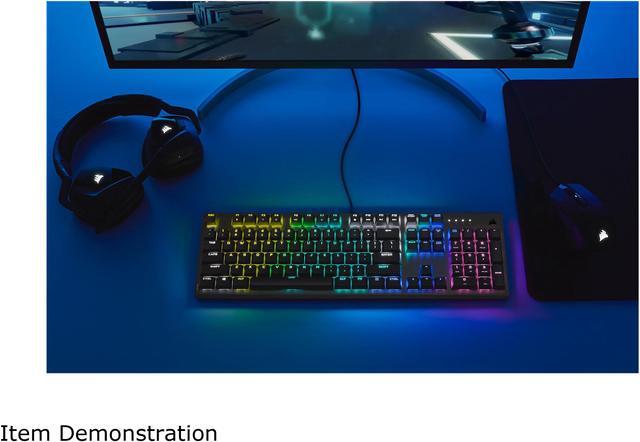 Alt view image 17 of 20 - CORSAIR K60 RGB PRO LOW PROFILE Mechanical Gaming Keyboard, Backlit RGB LED, CHERRY MX Low Profile SPEEDKeyswitches, Black