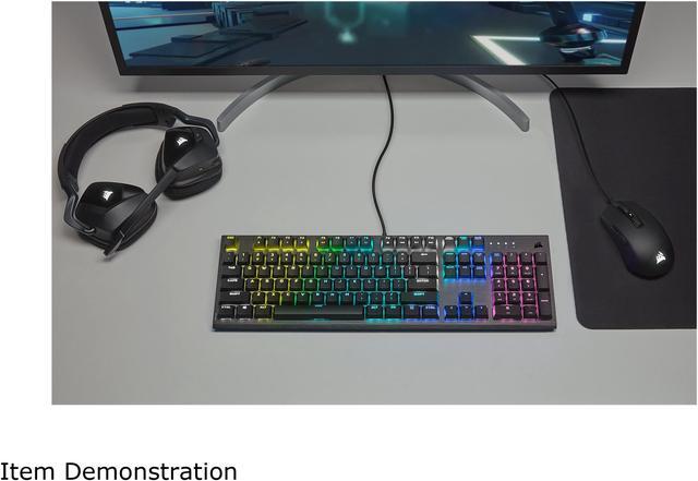 Alt view image 18 of 20 - CORSAIR K60 RGB PRO LOW PROFILE Mechanical Gaming Keyboard, Backlit RGB LED, CHERRY MX Low Profile SPEEDKeyswitches, Black