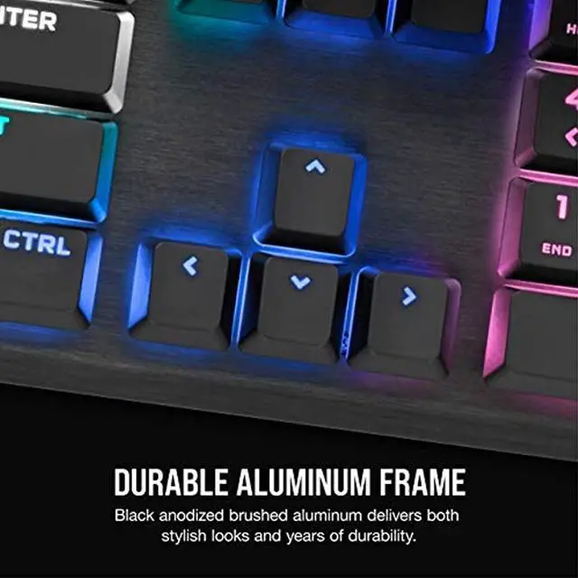 Alt view image 9 of 13 - Corsair K60 RGB Pro Mechanical Gaming Keyboard - CHERRY Mechanical Keyswitches - Durable AluminumFrame - Customizable Per-Key RGB Backlighting, Black