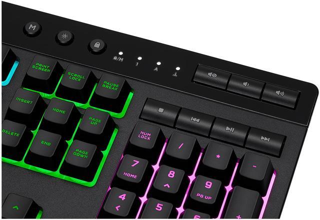 Alt view image 8 of 20 - Corsair K55 RGB PRO Membrane Wired Gaming Keyboard – IP42 Dust and Spill-Resistant, 6 Macro Keys w/ Elgato Integration, iCUE Compatible – Black