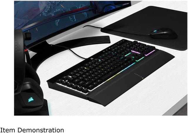 Alt view image 10 of 20 - Corsair K55 RGB PRO Membrane Wired Gaming Keyboard – IP42 Dust and Spill-Resistant, 6 Macro Keys w/ Elgato Integration, iCUE Compatible – Black