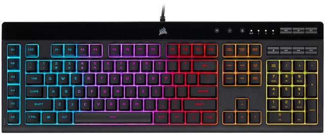 Alt view image 6 of 20 - Corsair K55 RGB PRO Membrane Wired Gaming Keyboard – IP42 Dust and Spill-Resistant, 6 Macro Keys w/ Elgato Integration, iCUE Compatible – Black