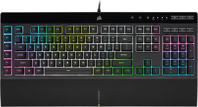 diskriminerende fordom fordel Corsair K55 RGB PRO XT - Dynamic Per-Key RGB Backlighting - Six Macro Keys  with Elgato Stream Deck Software Integration - IP42 Dust and  Spill-Resistant - Detachable Palm Rest - Media and