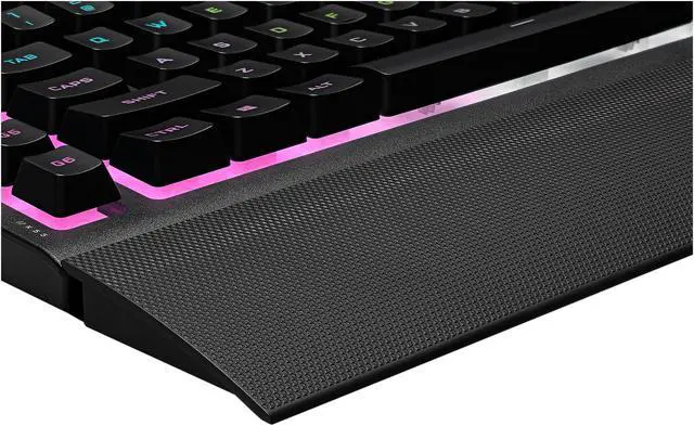 Alt view image 9 of 10 - Corsair K55 RGB PRO XT - Dynamic Per-Key RGB Backlighting - Six Macro Keys with Elgato Stream Deck Software Integration - IP42 Dust and Spill-Resistant - Detachable Palm Rest - Media and Volume Keys