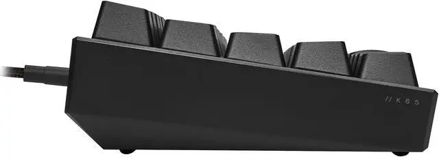 Alt view image 8 of 15 - Corsair K65 RGB MINI 60% Mechanical Gaming Keyboard (Customizable Per-Key RGB Backlighting, CHERRY MX Speed Mechanical Keyswitches, Detachable USB Type-C Cable, AXON Hyper-Processing Technology) Black