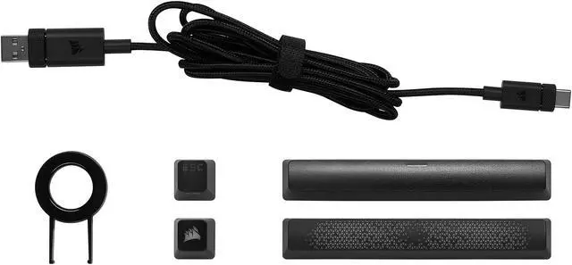 Alt view image 10 of 15 - Corsair K65 RGB MINI 60% Mechanical Gaming Keyboard (Customizable Per-Key RGB Backlighting, CHERRY MX Speed Mechanical Keyswitches, Detachable USB Type-C Cable, AXON Hyper-Processing Technology) Black