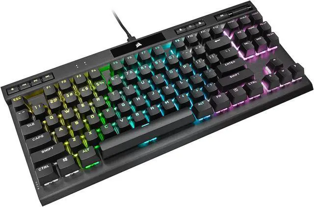 Alt view image 4 of 15 - CORSAIR K70 RGB TKL – CHAMPION SERIES Tenkeyless Mechanical Gaming Keyboard - CHERRY MX SPEED Keyswitches - Durable Aluminum Frame - Per-Key RGB LED Backlighting - Detachable USB Type-C Cable