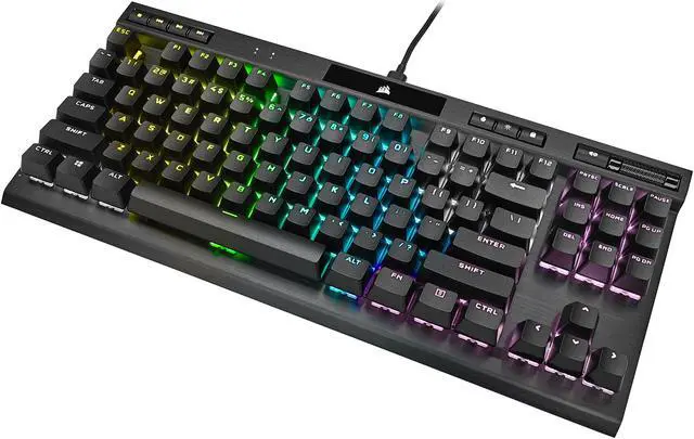 Alt view image 5 of 15 - CORSAIR K70 RGB TKL – CHAMPION SERIES Tenkeyless Mechanical Gaming Keyboard - CHERRY MX SPEED Keyswitches - Durable Aluminum Frame - Per-Key RGB LED Backlighting - Detachable USB Type-C Cable