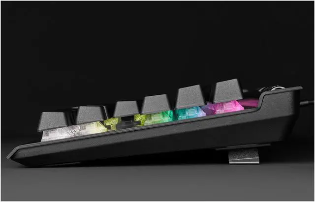 Alt view image 15 of 15 - CORSAIR K70 RGB TKL – CHAMPION SERIES Tenkeyless Mechanical Gaming Keyboard - CHERRY MX SPEED Keyswitches - Durable Aluminum Frame - Per-Key RGB LED Backlighting - Detachable USB Type-C Cable