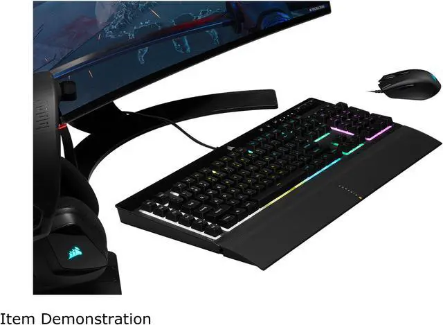 Alt view image 3 of 4 - Corsair K55 RGB pro + Harpoon RGB pro Gaming Bundle