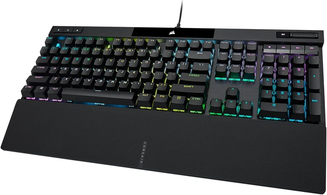 Alt view image 5 of 8 - Corsair K70 RGB PRO Wired Mechanical Gaming Keyboard (CHERRY MX RGB Blue Switches: Tactile and Clicky, 8,000Hz Hyper-Polling, PBT DOUBLE-SHOT PRO Keycaps, Soft-Touch Palm Rest) QWERTY, NA - Black