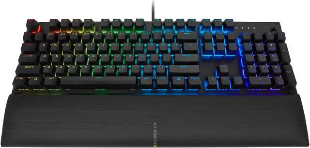 Alt view image 2 of 16 - Corsair K60 RGB Pro SE Mechanical Gaming Keyboard - Cherry Mechanical Keyswitches - Durable AluminumFrame - Customizable Per-Key RGB Backlighting - PBT Double-Shot Keycaps - Detachable Palm Rest