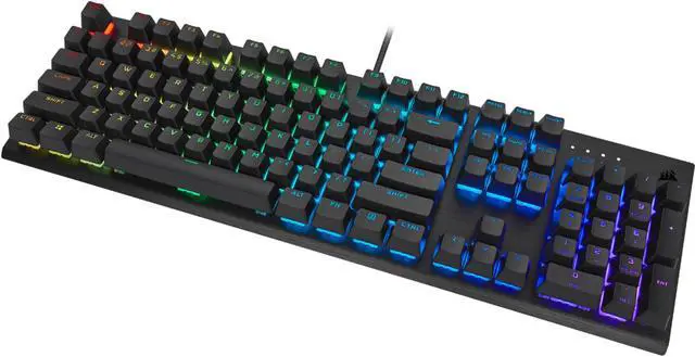 Alt view image 12 of 16 - Corsair K60 RGB Pro SE Mechanical Gaming Keyboard - Cherry Mechanical Keyswitches - Durable AluminumFrame - Customizable Per-Key RGB Backlighting - PBT Double-Shot Keycaps - Detachable Palm Rest