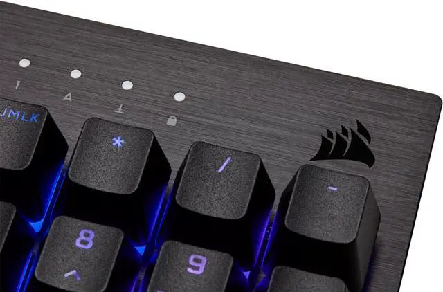 Alt view image 13 of 16 - Corsair K60 RGB Pro SE Mechanical Gaming Keyboard - Cherry Mechanical Keyswitches - Durable AluminumFrame - Customizable Per-Key RGB Backlighting - PBT Double-Shot Keycaps - Detachable Palm Rest