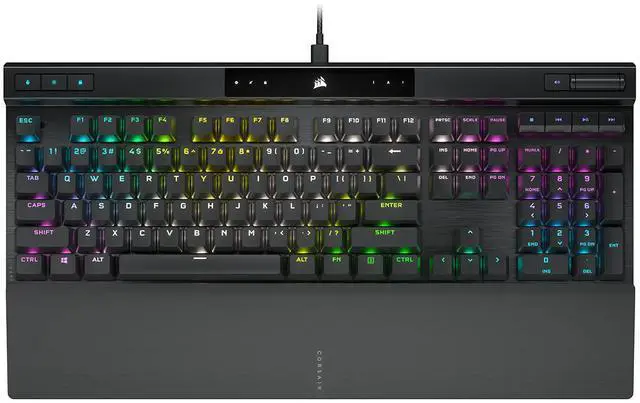 Alt view image 3 of 13 - Corsair K70 RGB PRO Wired Mechanical Gaming Keyboard (CHERRY MX RGB Speed Switches: Linear and Rapid, 8,000Hz Hyper-Polling, PBT DOUBLE-SHOT PRO Keycaps, Soft-Touch Palm Rest) QWERTY, NA - Black