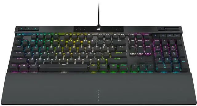 Alt view image 4 of 13 - Corsair K70 RGB PRO Wired Mechanical Gaming Keyboard (CHERRY MX RGB Speed Switches: Linear and Rapid, 8,000Hz Hyper-Polling, PBT DOUBLE-SHOT PRO Keycaps, Soft-Touch Palm Rest) QWERTY, NA - Black