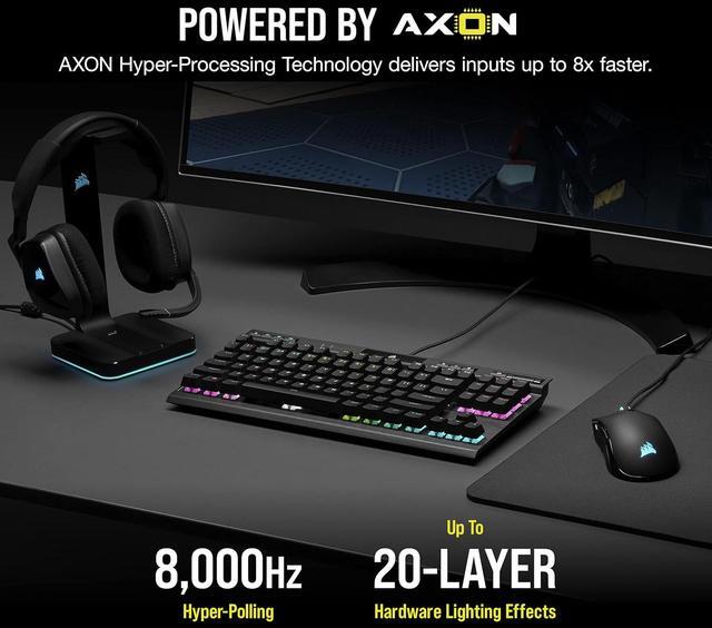 Alt view image 5 of 11 - Corsair K70 RGB TKL CHAMPION SERIES Optical-Mechanical Gaming Keyboard - OPX RGB Switches, PBT Double-Shot Keycaps, Detachable USB-C Cable - Black