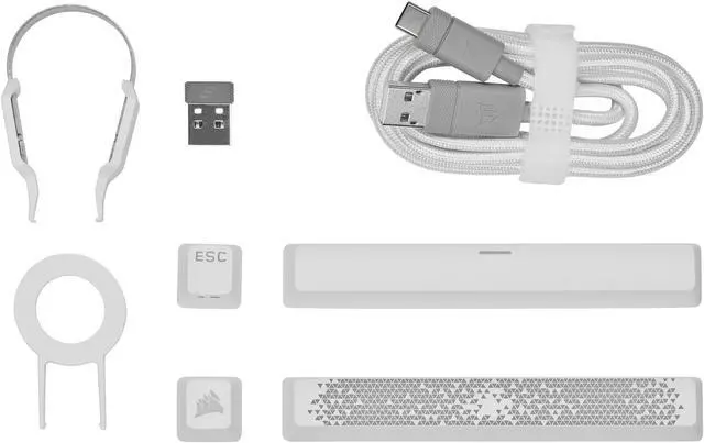 Alt view image 13 of 14 - Corsair K70 PRO MINI WIRELESS RGB 60% Mechanical Gaming Keyboard - Fastest Sub-1ms Wireless, Swappable CHERRY MX Red Keyswitches, Aluminum Frame, PBT Double-Shot Keycaps - NA Layout, QWERTY - White
