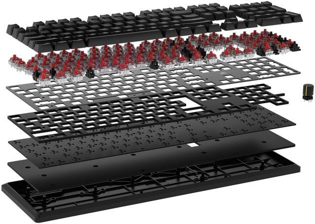 Alt view image 6 of 15 - CORSAIR K70 CORE RGB Mechanical Gaming Keyboard - CORSAIR Red Linear Switches - Sound Dampening - Rotary Dial - Aluminum Top Plate - Onboard Storage - Black