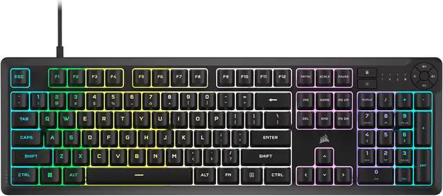 Main image of CORSAIR K55 CORE RGB Gaming Keyboard - Ten-Zone RGB - Four Dedicated Media Keys - Quiet, Responsive Switches - 300ml Spill Resistance - CORSAIR iCUE