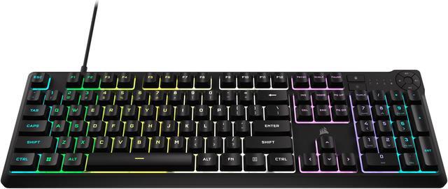 Alt view image 2 of 8 - CORSAIR K55 CORE RGB Gaming Keyboard - Ten-Zone RGB - Four Dedicated Media Keys - Quiet, Responsive Switches - 300ml Spill Resistance - CORSAIR iCUE