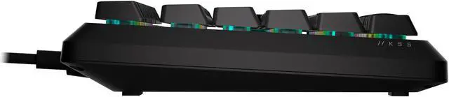 Alt view image 5 of 8 - CORSAIR K55 CORE RGB Gaming Keyboard - Ten-Zone RGB - Four Dedicated Media Keys - Quiet, Responsive Switches - 300ml Spill Resistance - CORSAIR iCUE