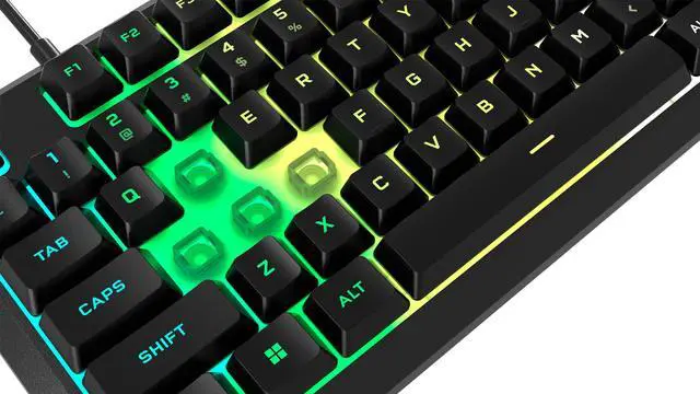 Alt view image 8 of 8 - CORSAIR K55 CORE RGB Gaming Keyboard - Ten-Zone RGB - Four Dedicated Media Keys - Quiet, Responsive Switches - 300ml Spill Resistance - CORSAIR iCUE