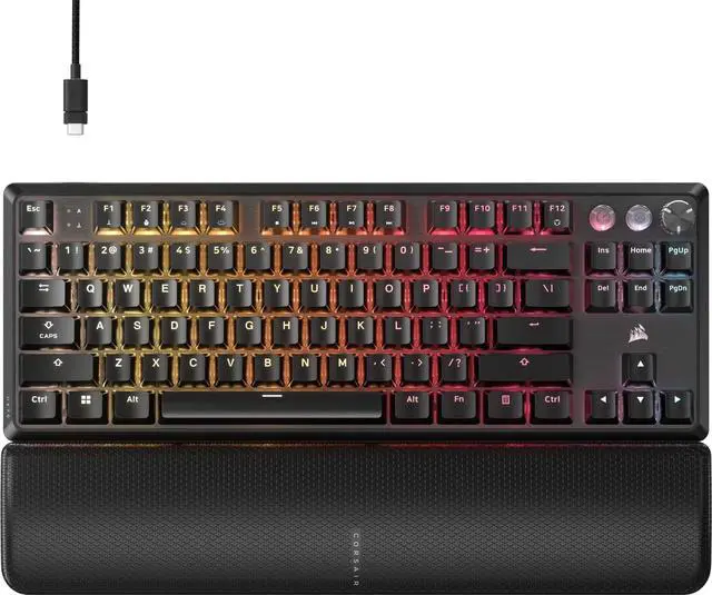 Main image of CORSAIR K70 PRO TKL Hall Effect Programmable Keyboard - CORSAIR MGX Hyperdrive magnetic Switches - Hall Effect - Rapid trigger - 8000Hz hyper-pollin