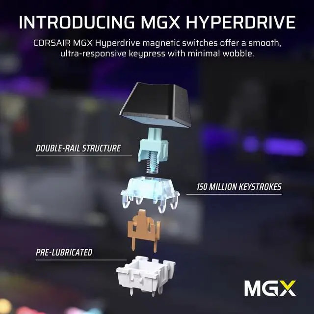 Alt view image 10 of 14 - CORSAIR K70 PRO TKL Hall Effect Programmable Keyboard - CORSAIR MGX Hyperdrive magnetic Switches - Hall Effect - Rapid trigger - 8000Hz hyper-pollin