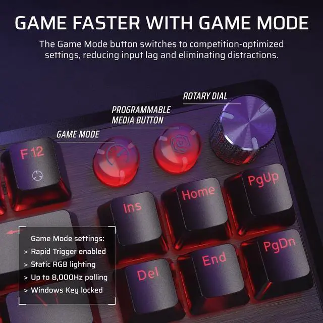 Alt view image 13 of 14 - CORSAIR K70 PRO TKL Hall Effect Programmable Keyboard - CORSAIR MGX Hyperdrive magnetic Switches - Hall Effect - Rapid trigger - 8000Hz hyper-pollin